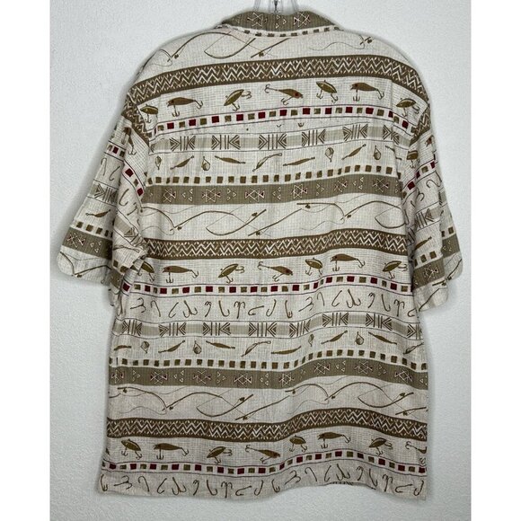 Vintage Woolrich Shirt Mens Medium Fishing Rip Stop Tackle Lures Aztek Outdoor - Picture 3 of 13